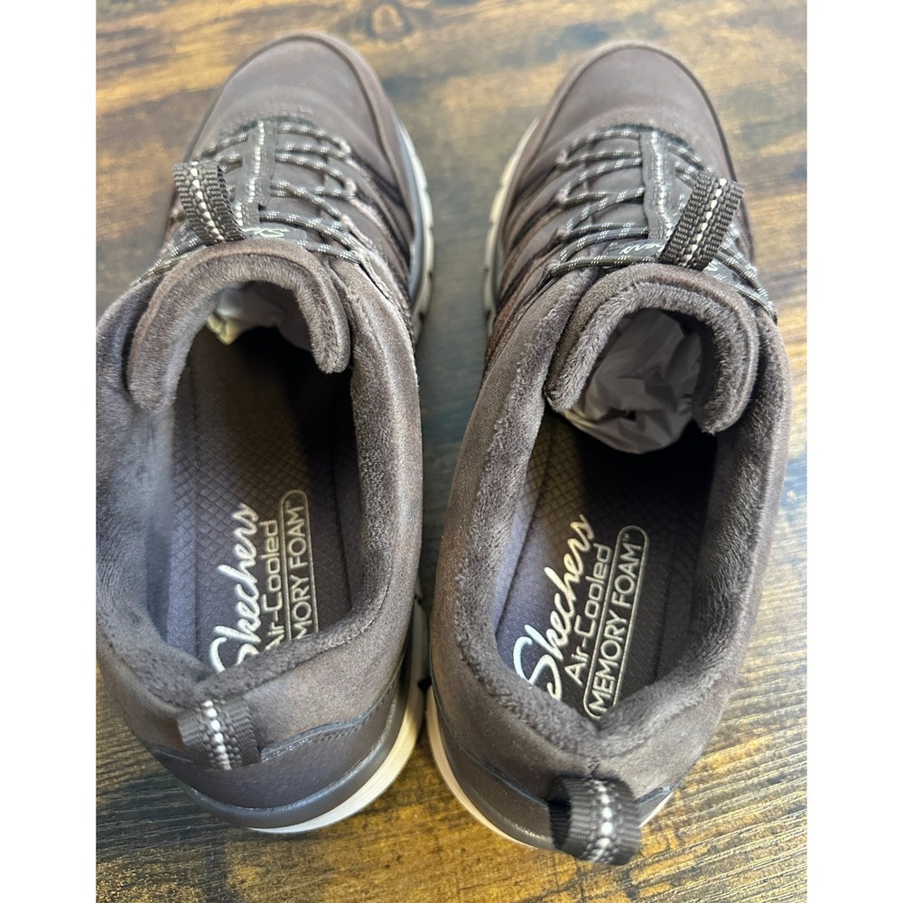 Skechers Graceful Cozy Hug Womens 10 Slip On Sneaker Brown Faux Fur 100889 CHOC - Picture 8 of 10